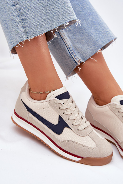 spordijalatsid Sneakers tüüpi jalanõud Pealiste omad beeži värvi Zerina