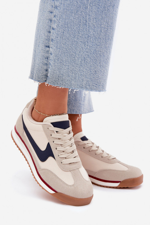 spordijalatsid Sneakers tüüpi jalanõud Pealiste omad beeži värvi Zerina