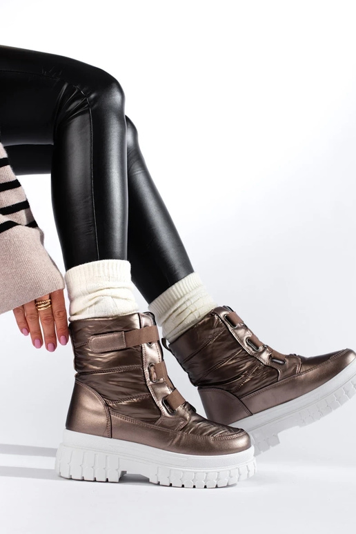 Pealiste lumesaapad Velcro pruunid värvi Pealiste lumesaapad Velcro pruunid värvi