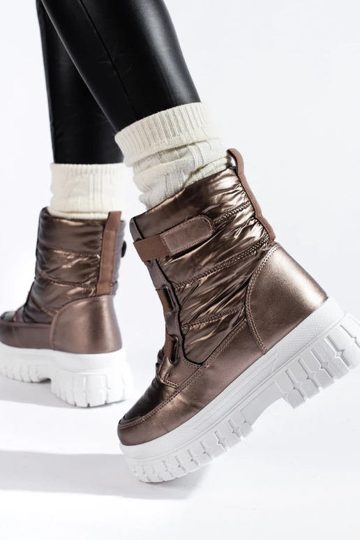 Pealiste lumesaapad Velcro pruunid värvi Pealiste lumesaapad Velcro pruunid värvi