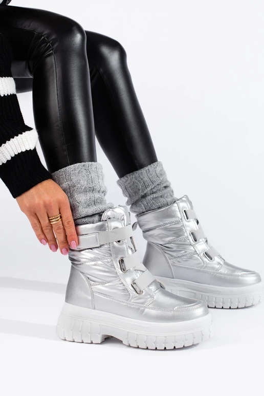 Pealiste lumesaapad Velcro hõbedane Pealiste lumesaapad Velcro hõbedane