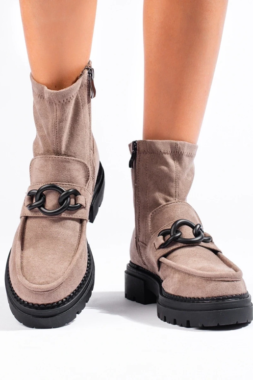 beeži värvi naiste saapad platvormiga