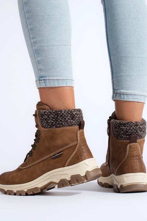 pruunid värvi naiste kingad platvormiga