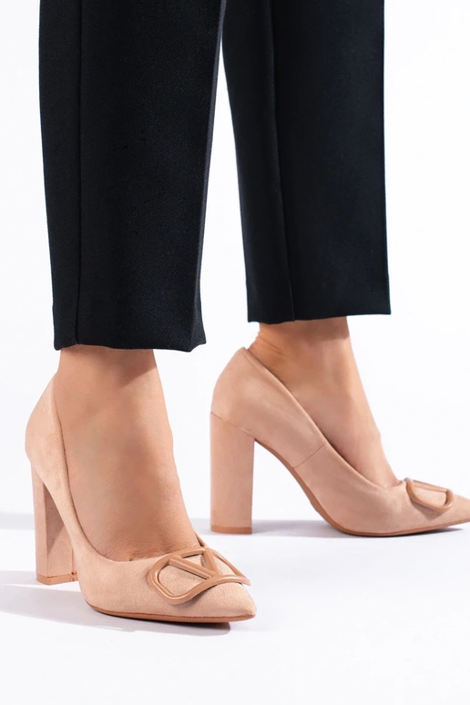 Kõrge kontsaga kingad Vinceza  beeži...