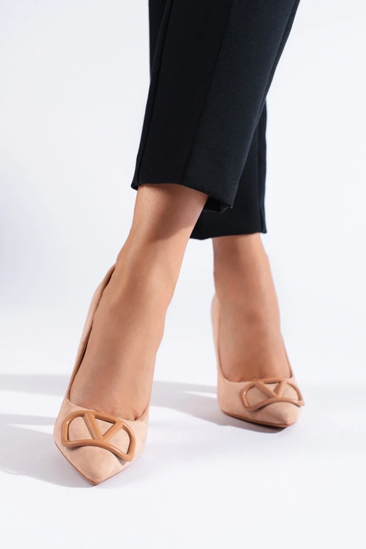 Kõrge kontsaga kingad Vinceza  beeži...