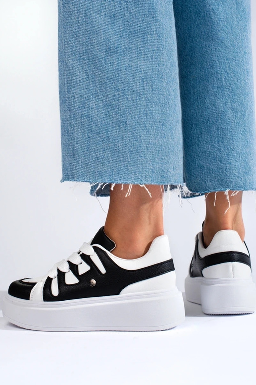 -valge värv Massiivse platvormiga...