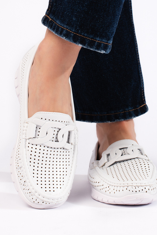 Naiste mokassiinid valge värv