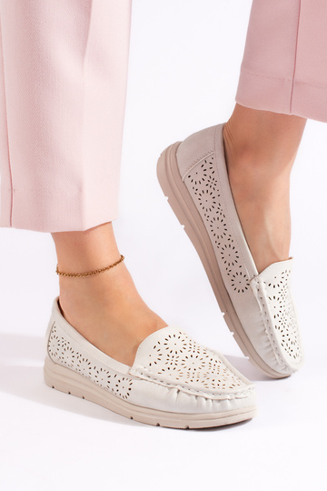 Naiste mokassiinid valge värv 2
