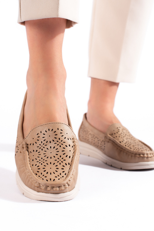 Naiste mokassiinid beeži värvi Naiste mokassiinid beeži värvi