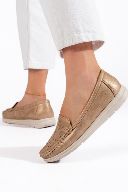 Kuldset värvi Naiste mokassiinid Kuldset värvi Naiste mokassiinid