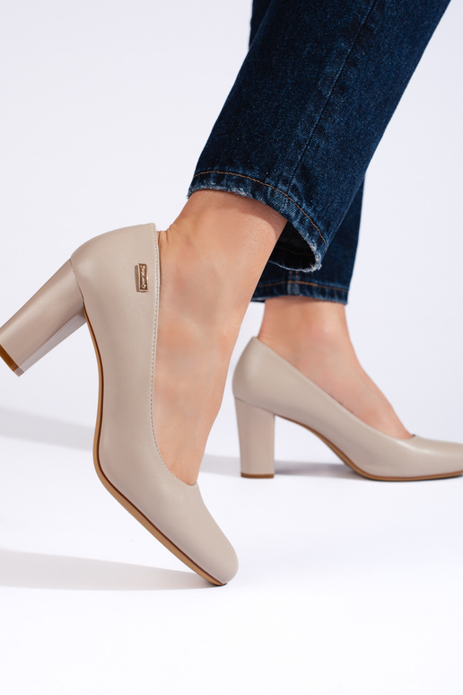 halli värvi poolsaapad kõrge kontsaga...