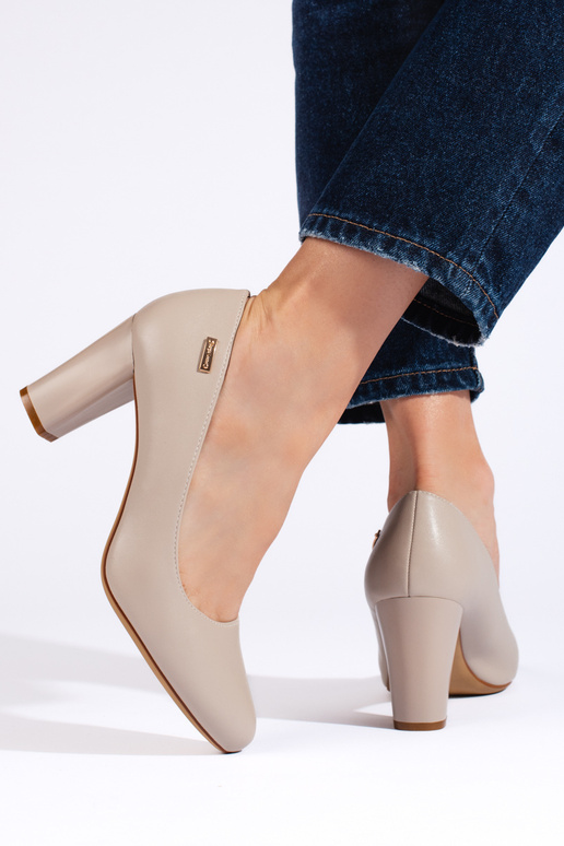 halli värvi poolsaapad kõrge kontsaga...