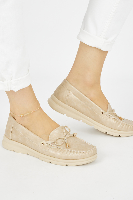 Kuldset värvi mugav mokassiinid...