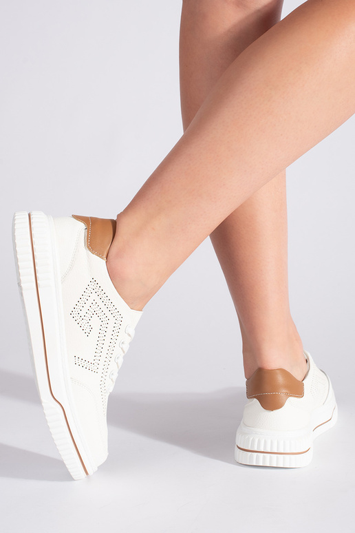 Pealhk ažuurne valge värv naiste kingad