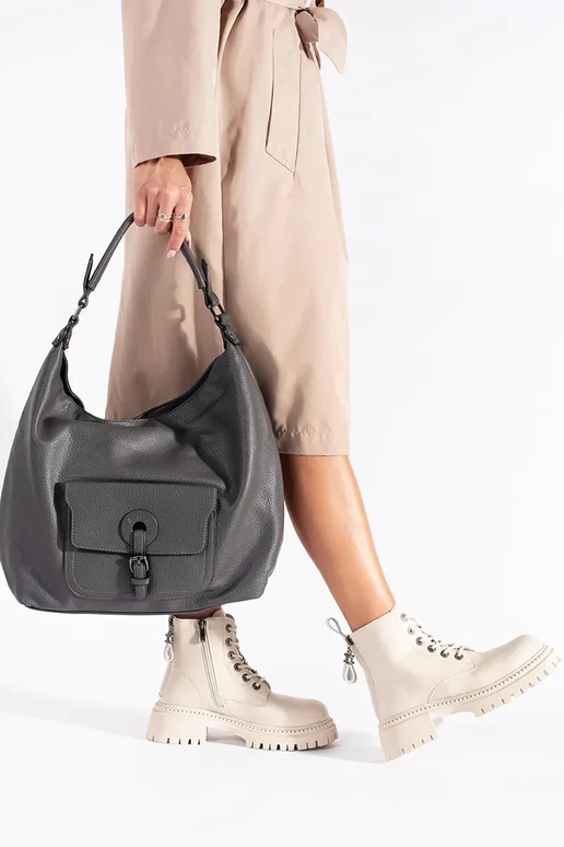 Pealhk beeži värvi seotud naiste saapad