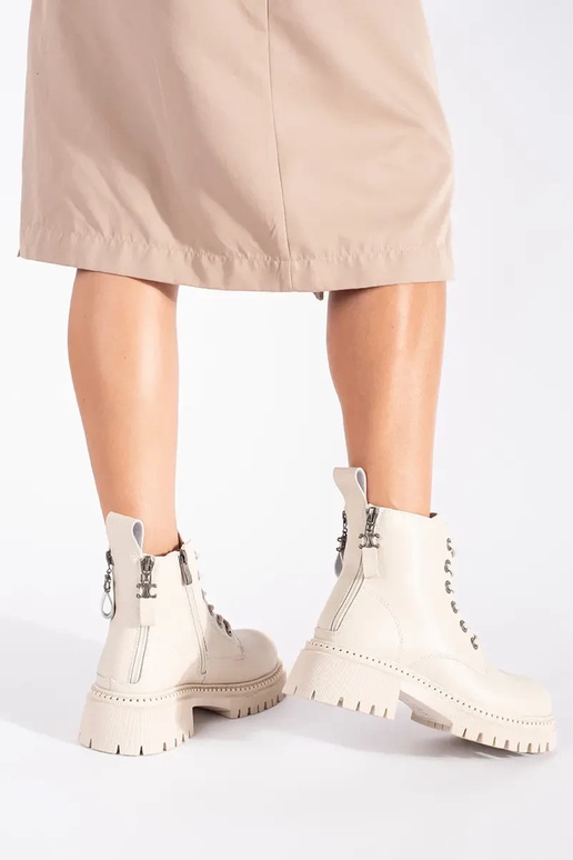 Pealhk beeži värvi seotud naiste saapad