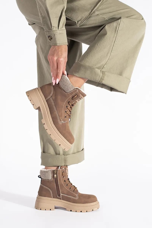 pruunid värvi isoleeritud naiste kingad