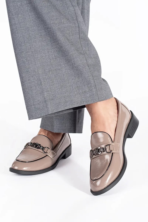 Laque beeži värvi Pealiste mokassiinid Laque beeži värvi Pealiste mokassiinid