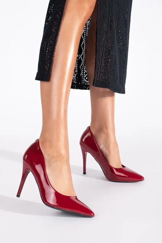 bordoo-värvi lakitud poolsaapad bordoo-värvi lakitud poolsaapad