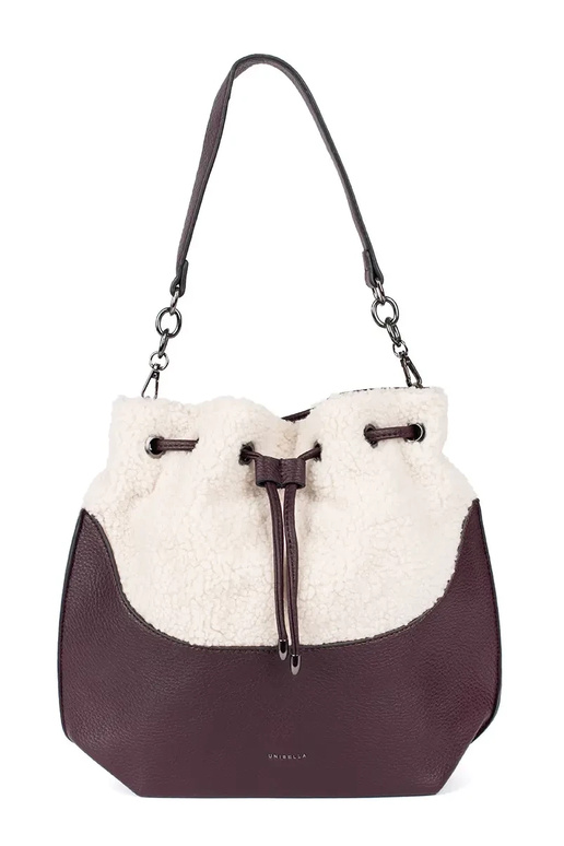 Tumepruun elegantne karvkattega käekott Tumepruun elegantne karvkattega käekott