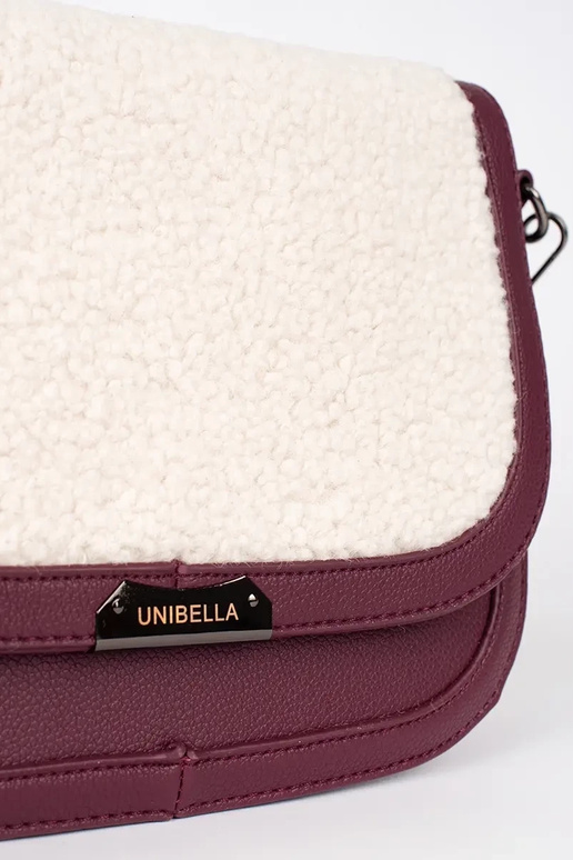 Burgundia värvi karusnahaga käekott