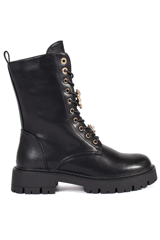 Mustad pitsiga platvormkingad