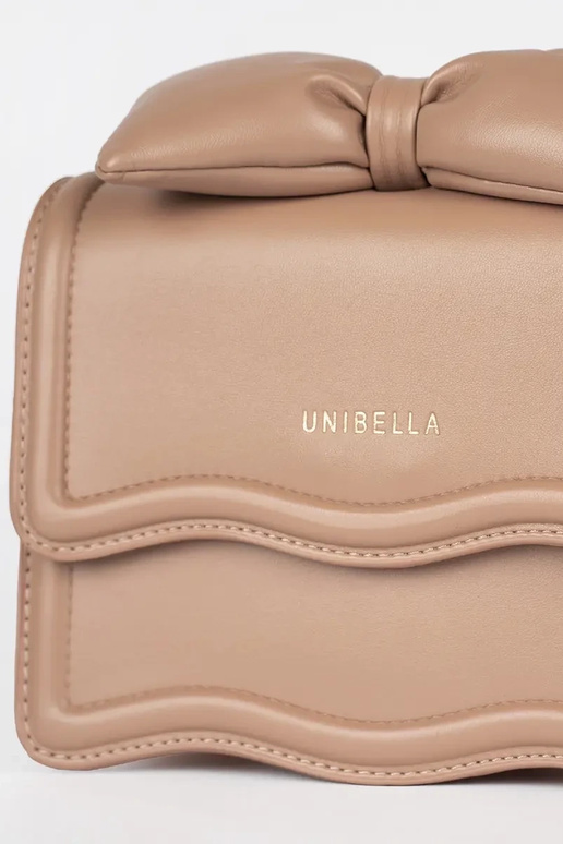 Vähe beež elegantne käekott vibuga