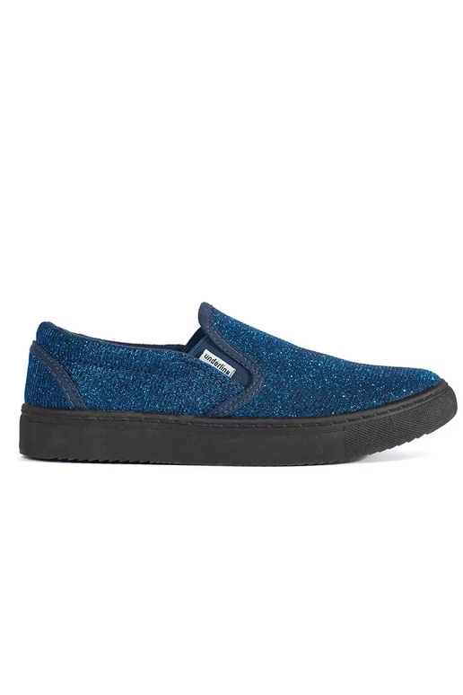 Sinine läikiv slip-on kingad
