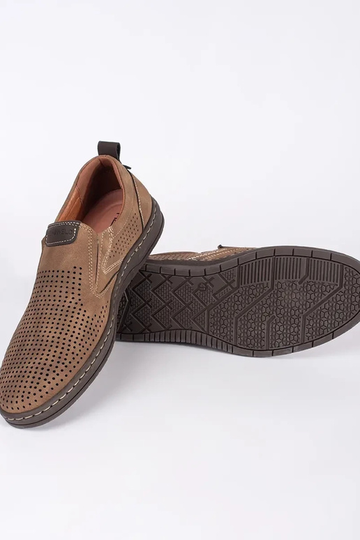 Pruunid avatud meeste mokasiinid Pruunid avatud meeste mokasiinid
