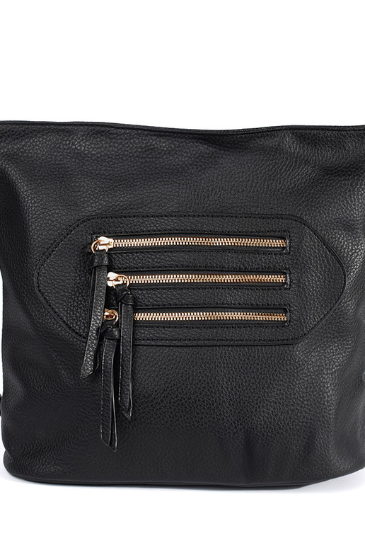 Must käekott kuldsete klambritega