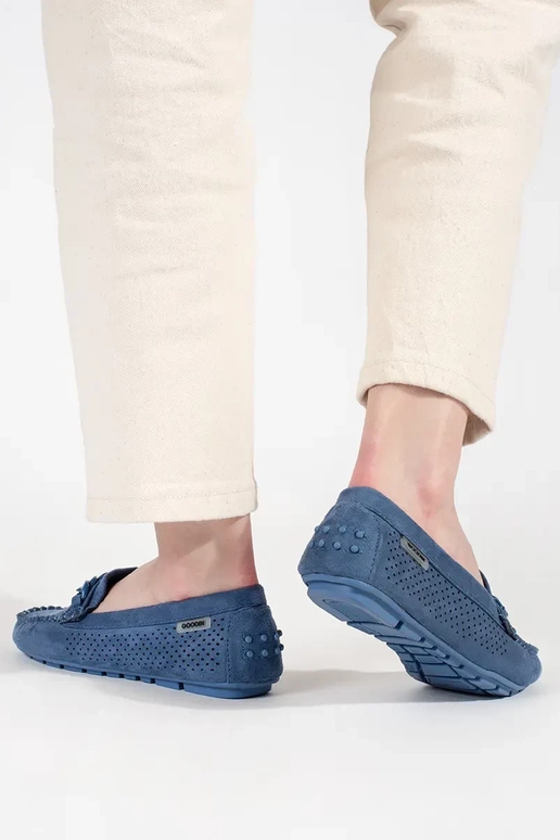 Sinised aukudega naiste mokasiinid...