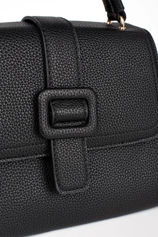 Must väike käekott kuldsete elementidega