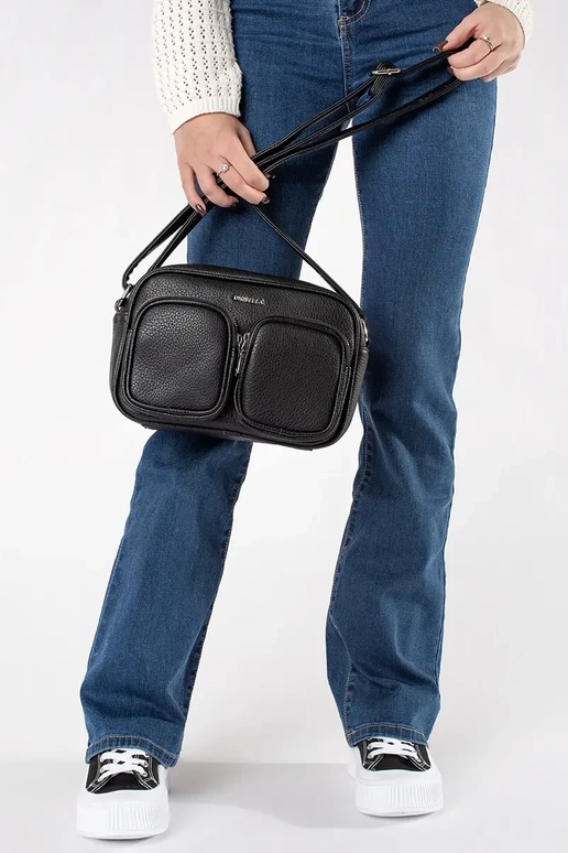 must väike kott taskutega