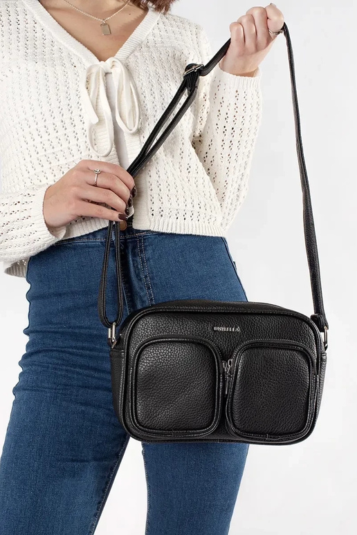 must väike kott taskutega