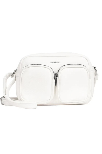 valge väike kott taskutega