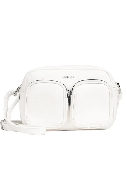 valge väike kott taskutega