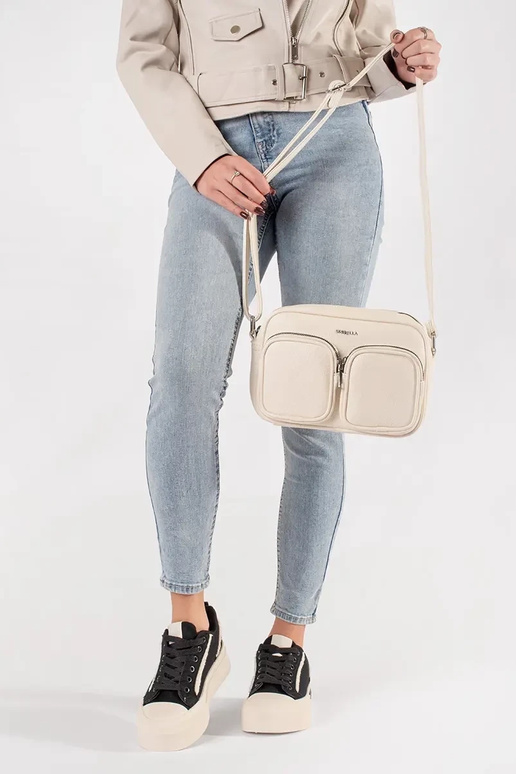 Kirev värvi väike käekott taskutega