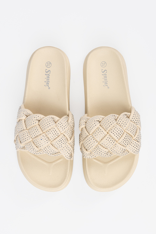 Kristallidega sandaalid erksandri värvi