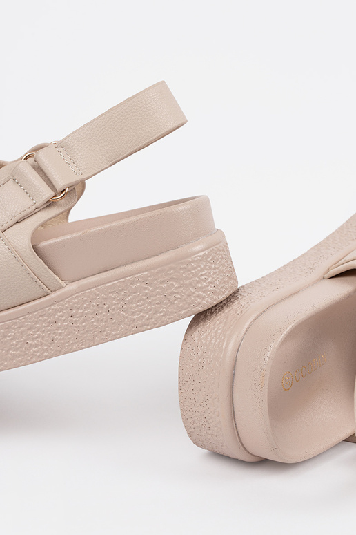 Beeži värvi elegantne platvormsandals