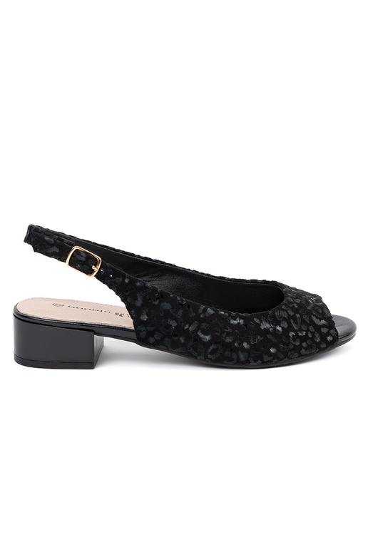 mustad sandaalid madalal kontsal...