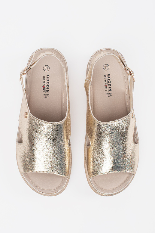 Kuldne Lame Sandal Klambri Kõrval Kuldne Lame Sandal Klambri Kõrval