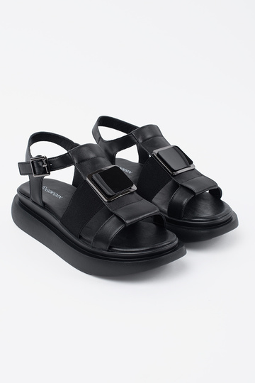 Must Nahk Elegantne Sandal... 2