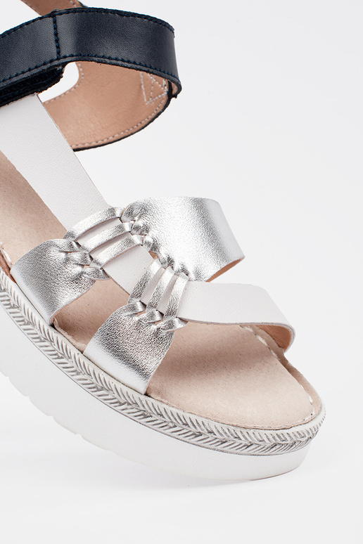 Valge-Sinine Sandal Platvormiga...