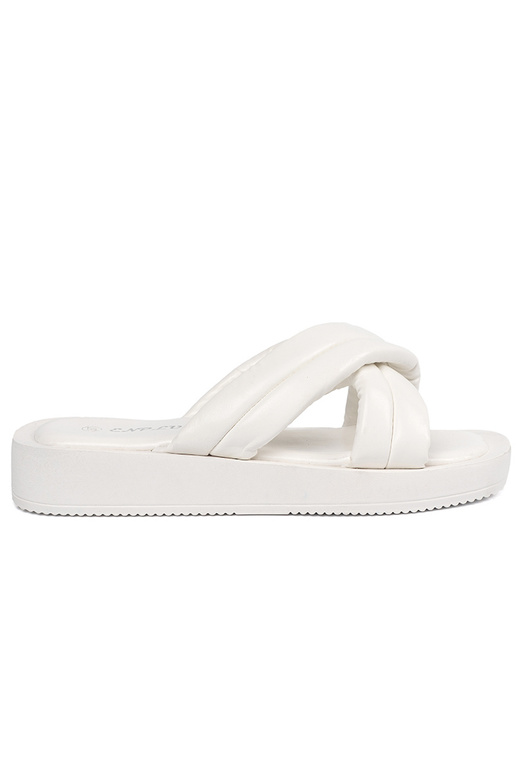 Naiste sussid platvormiga valge värviga