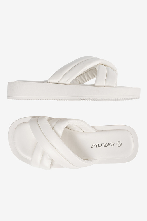 Naiste sussid platvormiga valge värviga