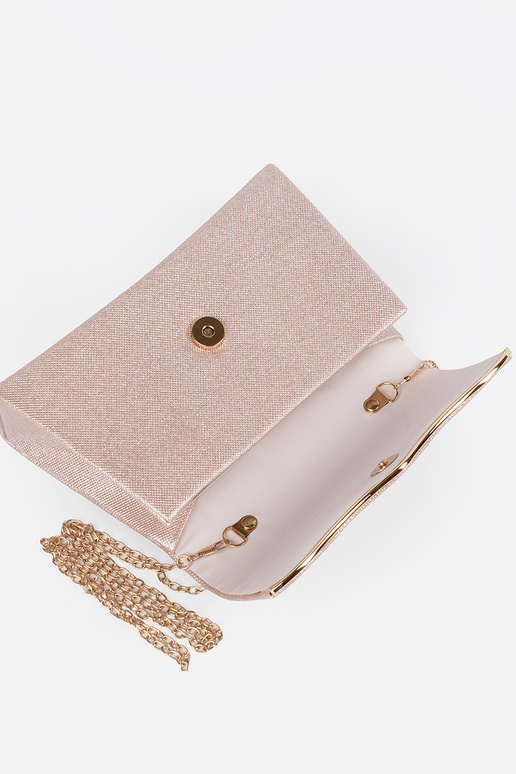 Roosa käekott ahelaga