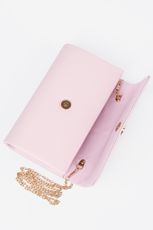 Roosa ümbrikukujuline käekott...