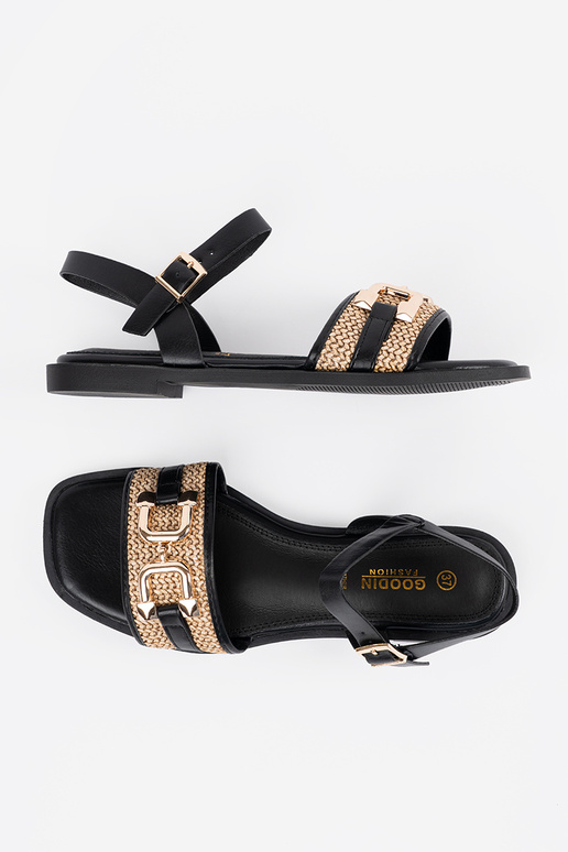 Naiste mustad sandaalid nahkse...