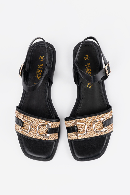 Naiste mustad sandaalid nahkse...