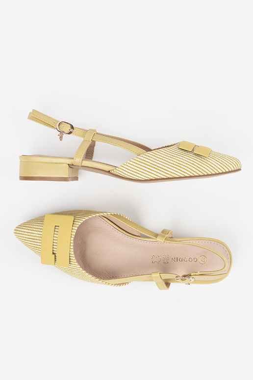 Naiste kollased avatud kontsaga...